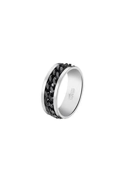 Anillo LS2394-3/224 Hombre Dark Style Plateado TALLA UNICA