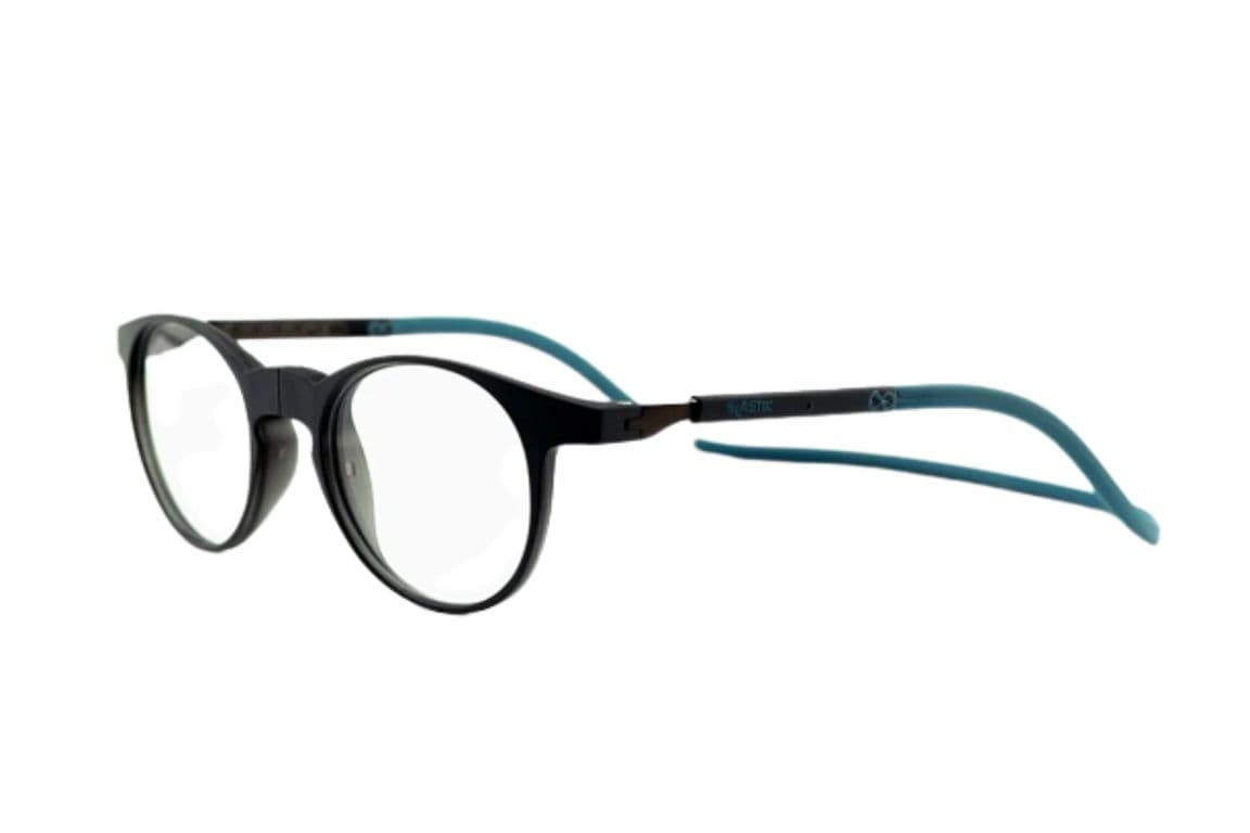 Lentes Opticos Soho Negro y Azul con Clip Magnetico Pregraduados +1.0 Negro M