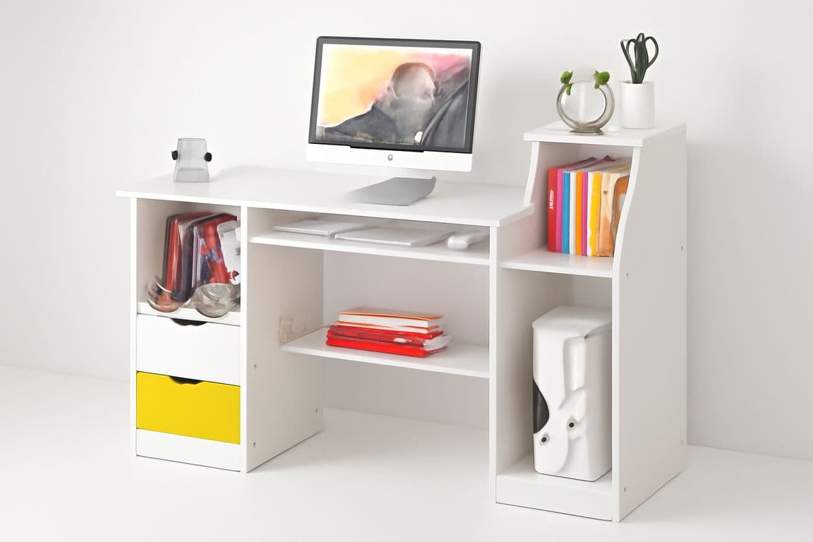 Escritorio con gavetas para oficina blanco Blanco