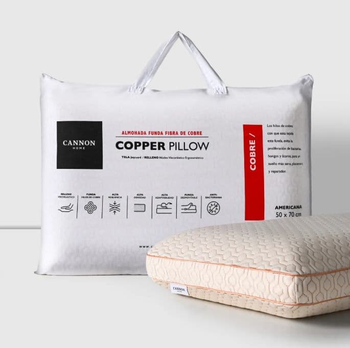 Almohada Viscoelastica Cooper Pillow Americana 2 Plazas ( 43x65x13)