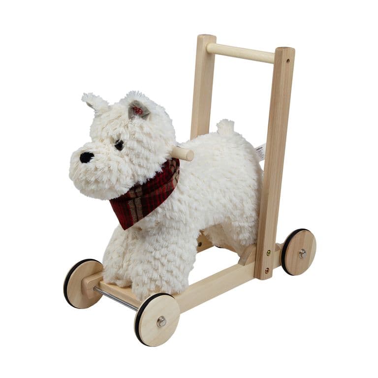 Peluche Caminador y Pata Pata Perro Blanco