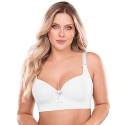 Sosten Control Fashionista Blanco Alto Cubrimiento Espalda Blanco 40B