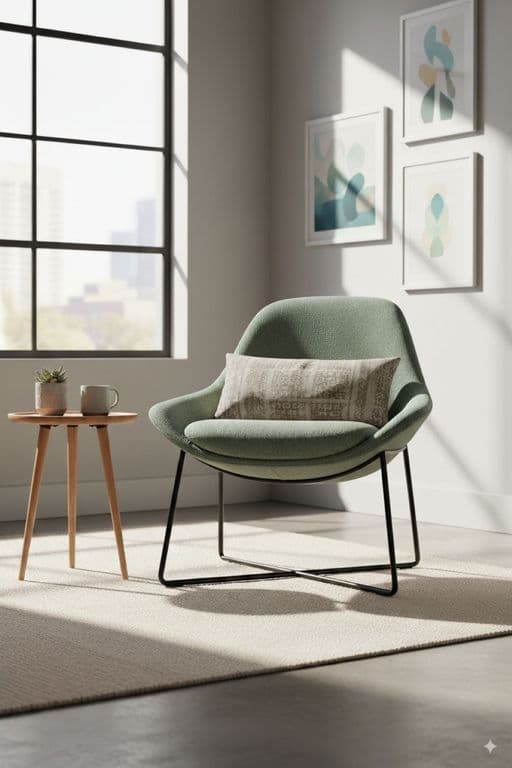 Poltrona Sara Pata Estrella Verde musgo