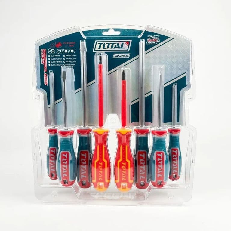 Kit Set Juego Destornilladores 8 Piezas Total Tksds0836