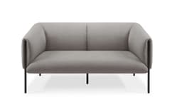 Sofa Alfa 2 Cuerpos Tela Gris oscuro