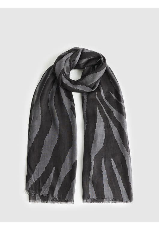 Estola Con Estampada Cebra Gris TALLA UNICA