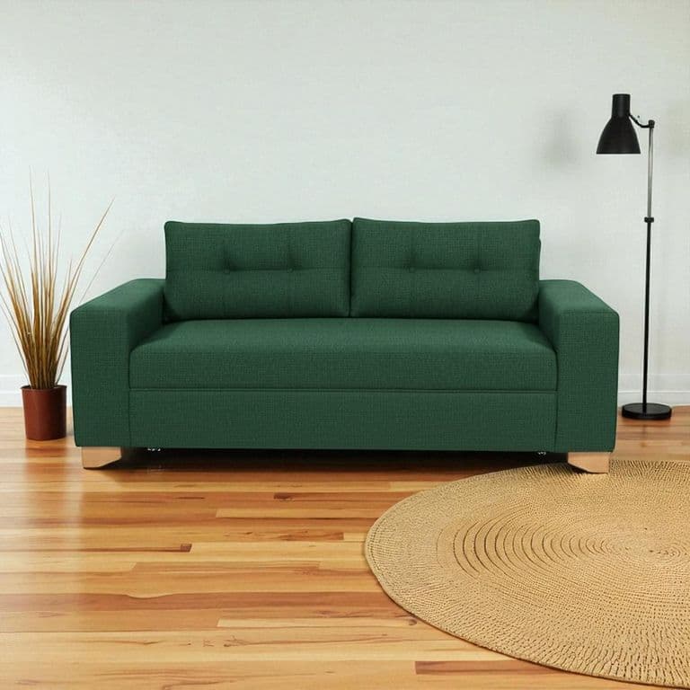 SOFA PARIS TRES CUERPOS LINO VERDE Verde bosque