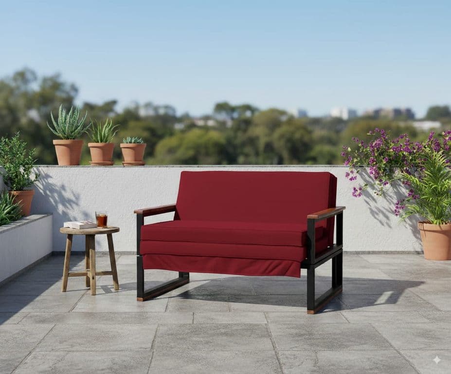 SOFA FUTON FOLK 2PZA ROJO