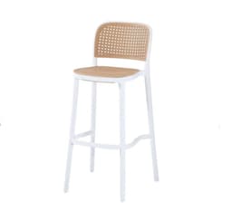 Taburete piso de Bar Urban 65 cm Polipropileno - Negro Blanco