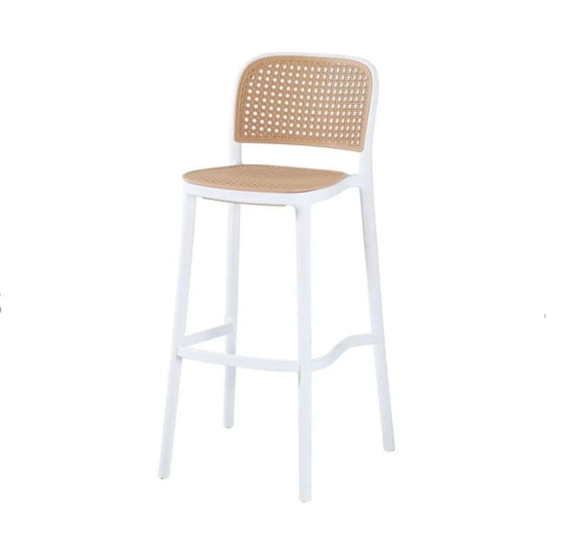 Taburete piso de Bar Urban 65 cm Polipropileno - Negro Blanco