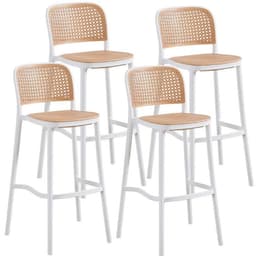 Pack 4 Taburete piso de Bar Urban 65 cm Polipropileno - Negro Blanco