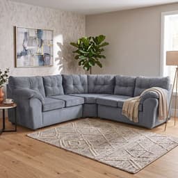Sofa Seccional Alerce Felpa 2.1.2 - 5 Cuerpos Gris claro