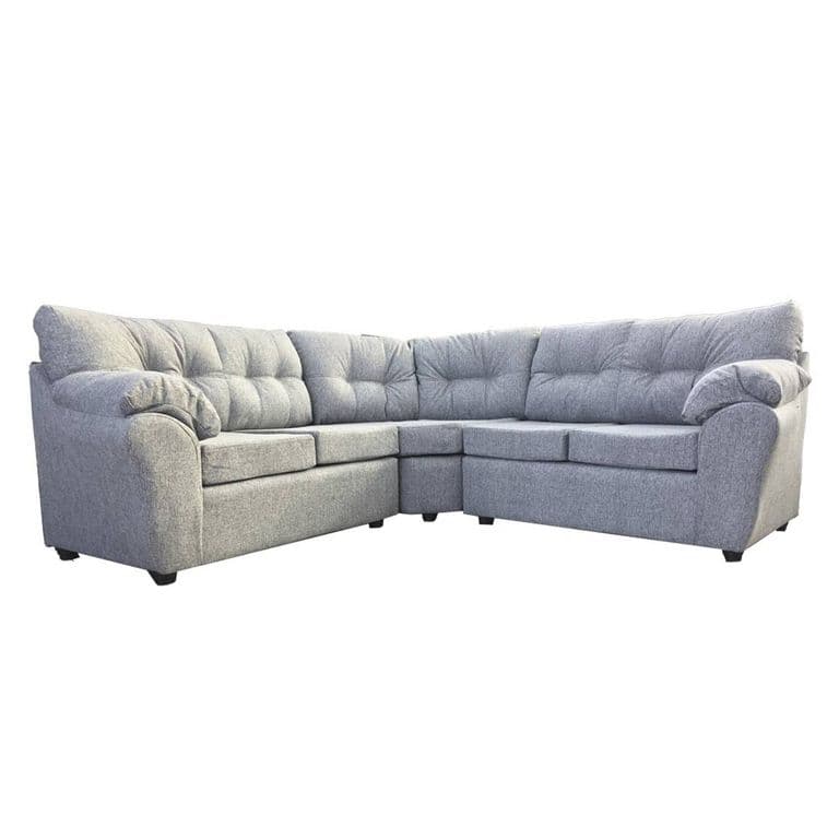 Sofa Seccional Alerce Chenille 2.1.2 - 5 Cuerpos Gris perla