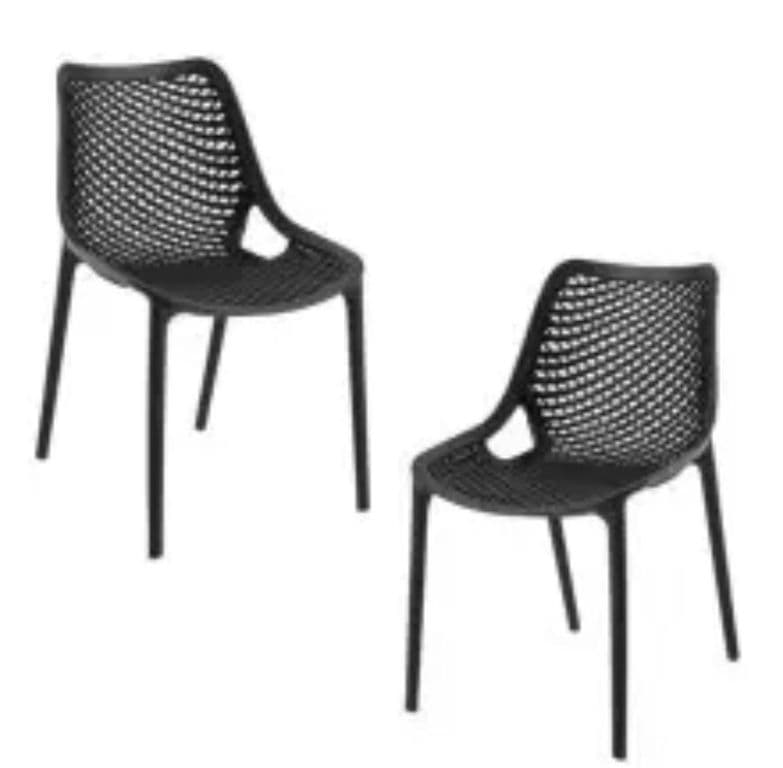 Pack 2 Silla Terraza City polipropileno Negro