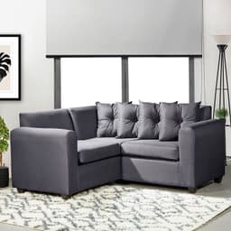 Seccional Esquinero Recife tela Gris oscuro 160x160x78 Gris oscuro