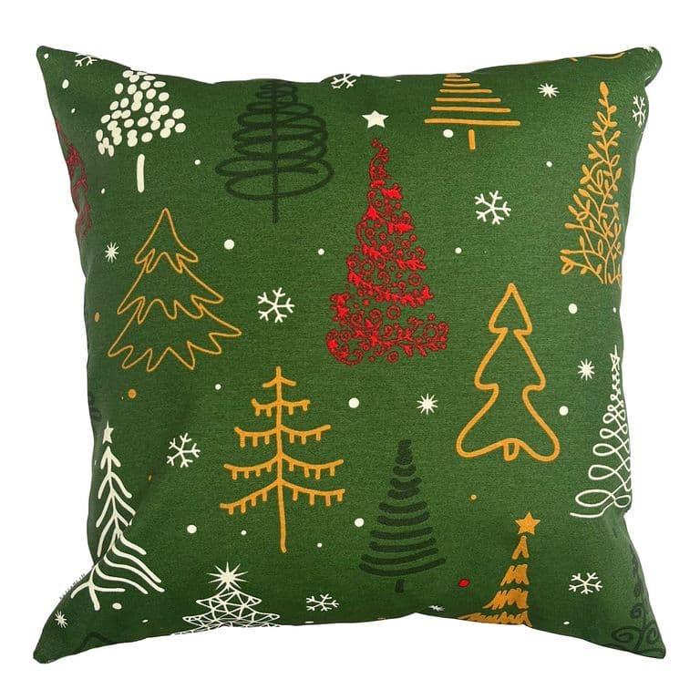 Cojin Decorativo Diseno Festivo Verde 45x45 Relleno