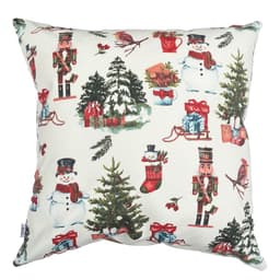 Cojin Decorativo Diseno Navideno Blanco 45x45 Relleno