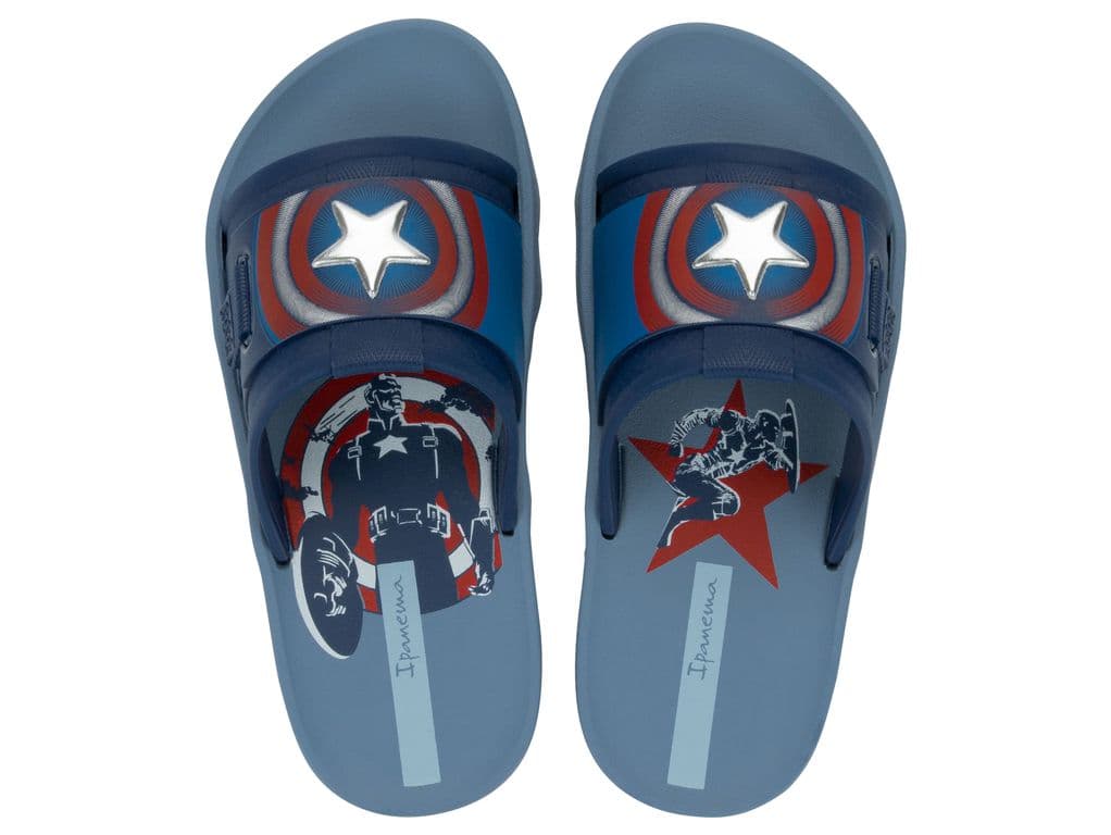Sandalia Infantil Azul Capitan America Action Azul 26