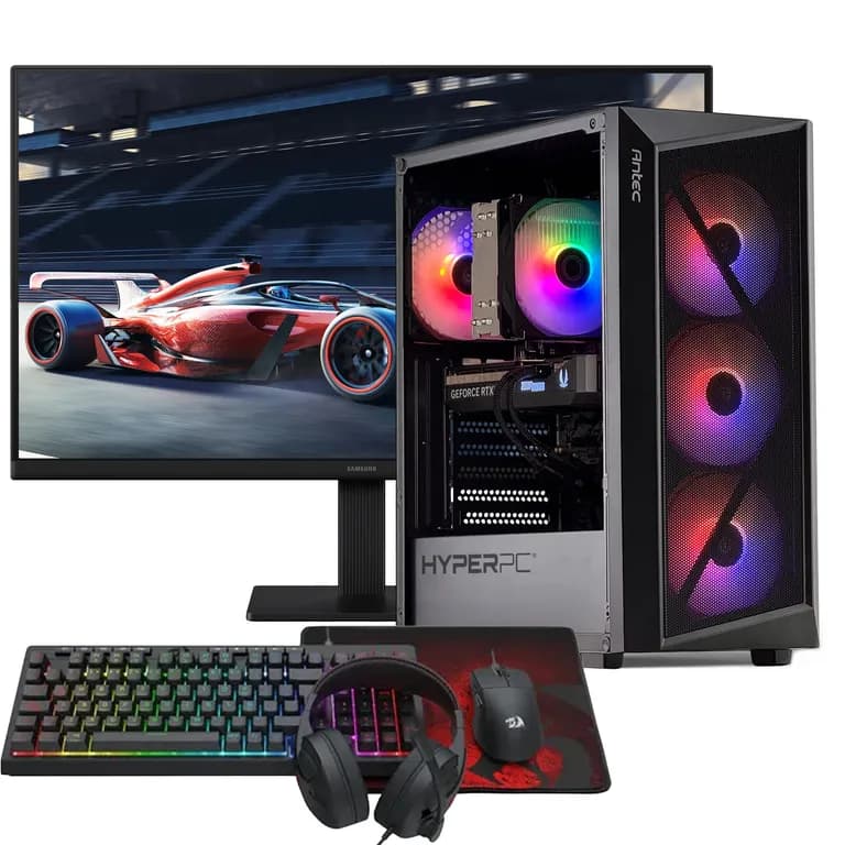 PC GAMER + MONITOR 24 + Perif: AMD RYZEN 5 9600X 16Gb DDR5 1Tb Radeon Graphics