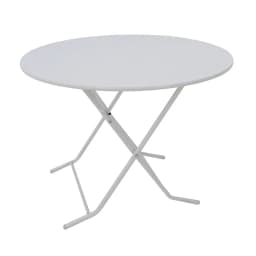 Mesa plegable redonda 1Mt Blanca comodidad y resistencia Blanco