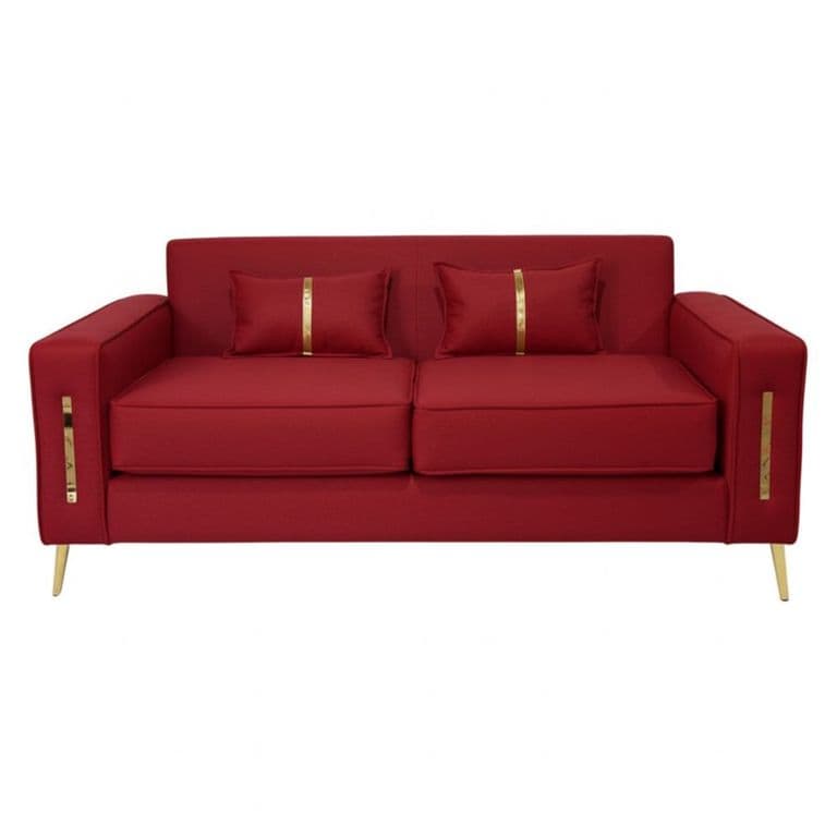 SOFA PARIS TRES CUERPOS ROJO LINO