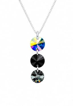 Collar Rafaela Plata 925 creado con cristales de Swarovski Jet Negro TALLA UNICA
