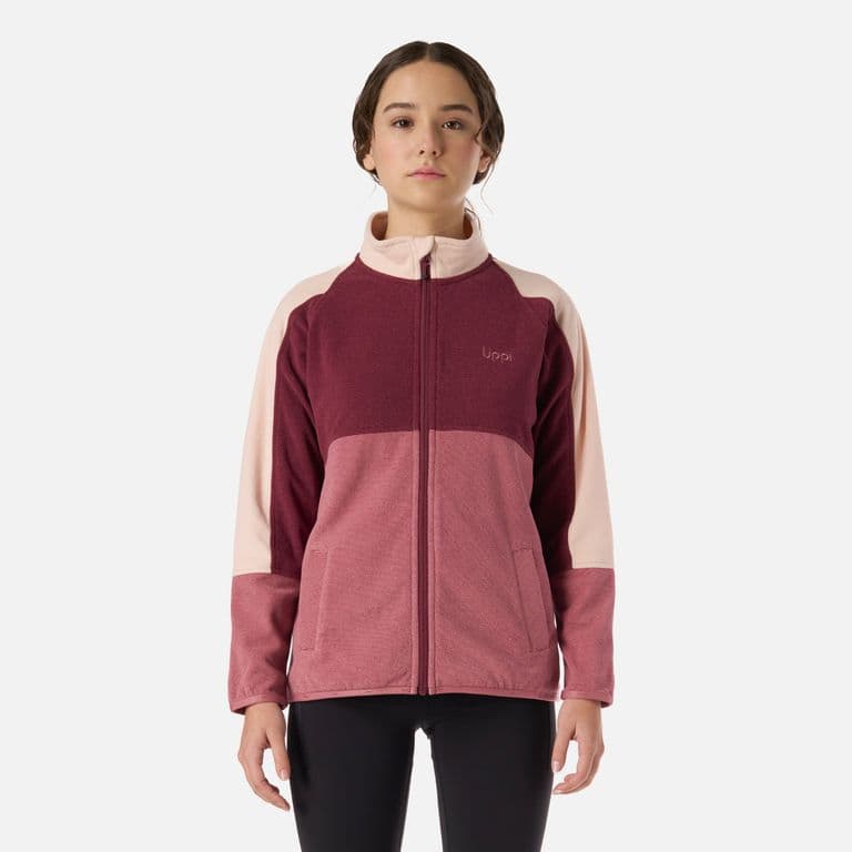Polar Teen Girl Fireplace Full Zip Sweatshirt Rosa Oscuro Rosa Oscuro 16
