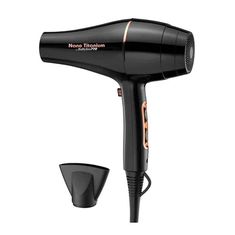 Secador De Pelo Babylisspro Nano Titanium Rose Gold Black