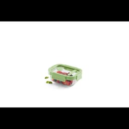 Recipiente hermetico 100% de vidrio 370 ml rectangular