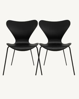 Pack 2 Silla Jlove Black de Polipropileno Negro