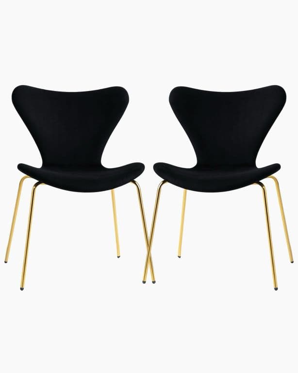 Pack 2 Silla Jlove Velvet Gold Negro