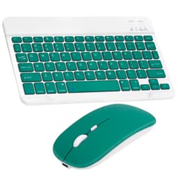 Combo Teclado Mouse Inalambrico Bluetooth Recargable Verde