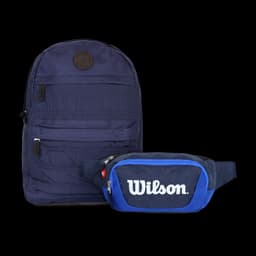 Pack Mochila Kansas + Banano Vindex azul Azul TALLA UNICA