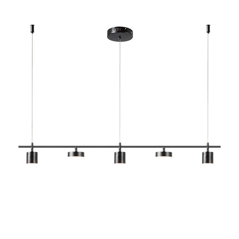 LAMPARA COLGANTE LINEAL HARPES NEGRO 5 LUCES