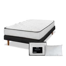 Cama Europea New Simple 1.5 Plazas + Almohada + Cubre colchon basico