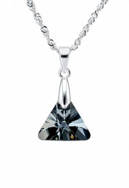 Collar Trinidad Plata 925 creado cristales de Swarovski Silver Night Negro TALLA UNICA