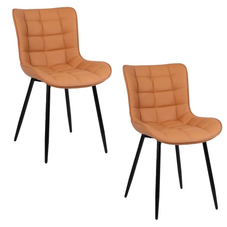Pack 2 Sillas de Comedor Pu Camel Patas Metalicas ...