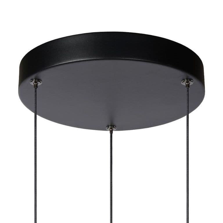 LAMPARA COLGANTE DESNIVEL MARGARY NEGRO 3 LUCES LED 2700K