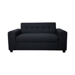 SOFA TRES CUERPOS BRAZO REDONDO EN LINO NEGRO Negro