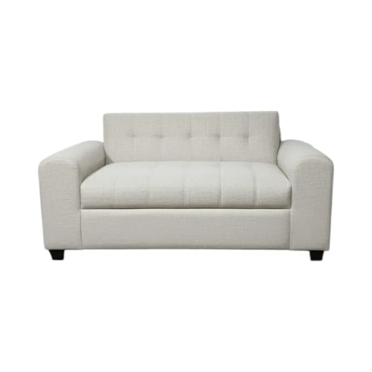 SOFA TRES CUERPOS BRAZO REDONDO EN LINO CRUDO Crema