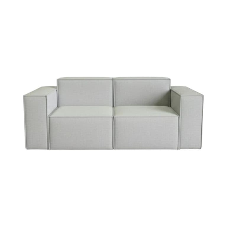 SOFA AURA DOS CUERPOS LINO GRIS CLARO Gris claro
