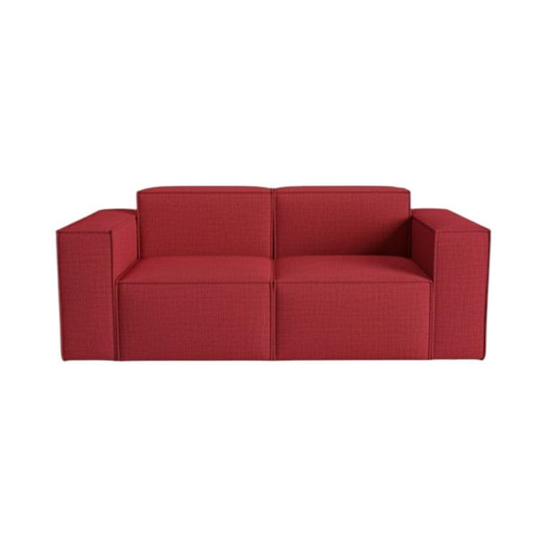 SOFA AURA DOS CUERPOS LINO ROJO Rojo