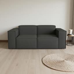 SOFA AURA TRES CUERPOS LINO Gris oscuro