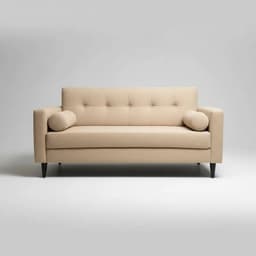 Sofa 3 Cuerpos Retro - Tela Repelente a Liquidos - Facil Limpieza Beige
