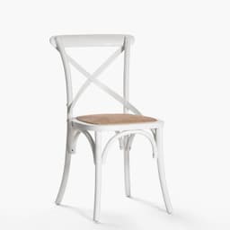 Silla Crossback de Madera Blanco