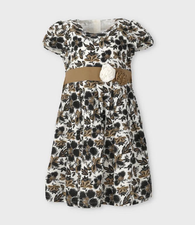 Vestido nina floreado negro Negro 4 ANOS