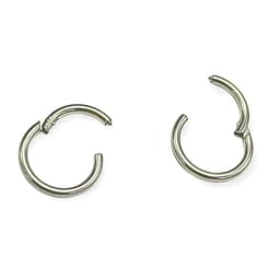Argollas Clicker 10mm 20g Acero Quirurgico Plateadas Ligeras Plateado TALLA UNICA