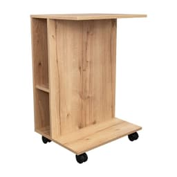Escritorio Movil Con Ruedas 73x502x402 Cm Cafe Claro