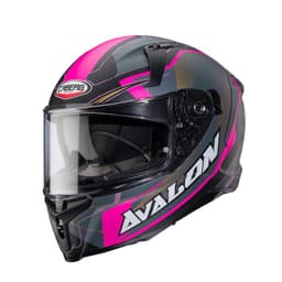 Casco De Moto Avalon X Optic Matt Black Grey Fuchsia_. #FFC0CB M
