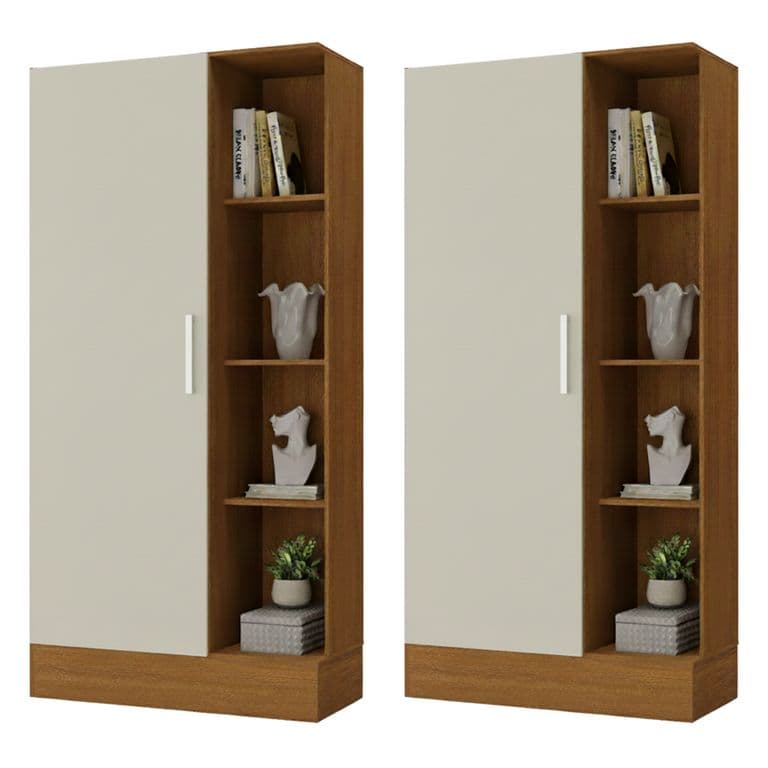 Combo 2 Closet Zapatero 174x75x35 cm Off White R15X2